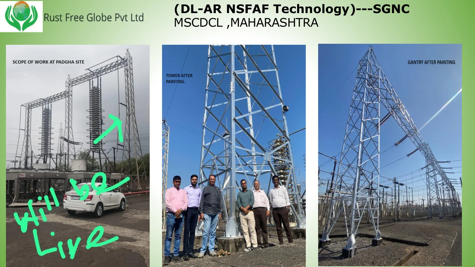 MSCDCL Padgha site tower and gantry after painting